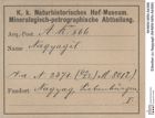 Etiketten zu Nagyagit (NHMW-MIN-Ak566)